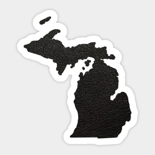 Michigan in Black Leather | Cherie's Art (c)2020 Sticker